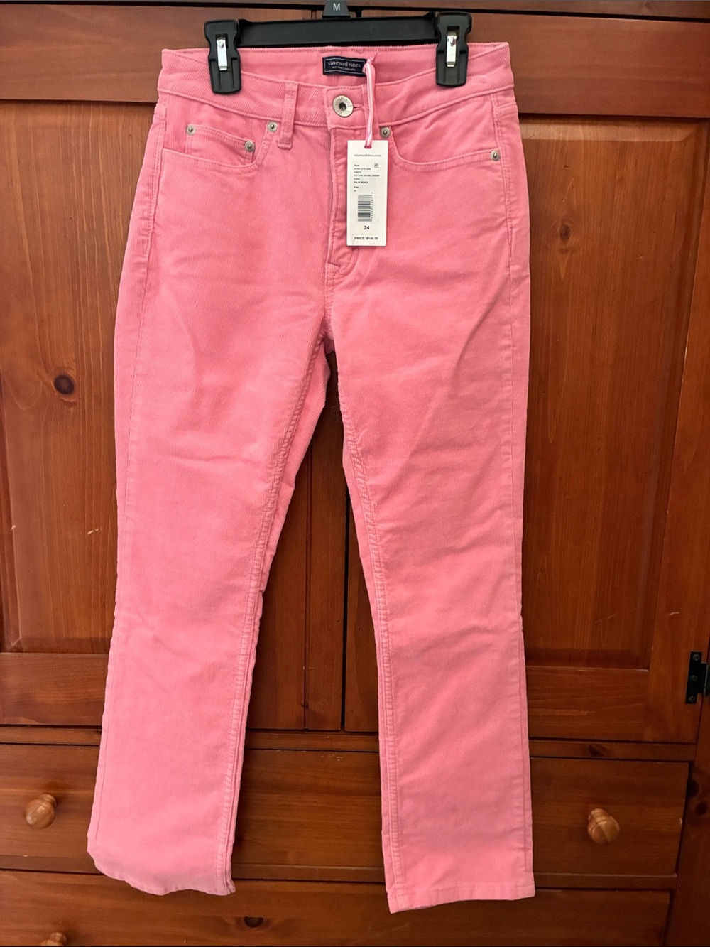 Vineyard Vines Pink Corduroy Straight-Leg Jeans